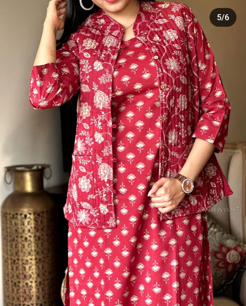 Akshar Red Designer Printed Koti Kurti With Bottom Catalog